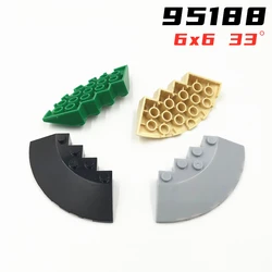 Rainbow Pig MOC Parts 95188 Brick Round Corner 6x6 with Slope 33° Edge Bricks DIY Assmble Building Blocks Particle Kid Tech Toys