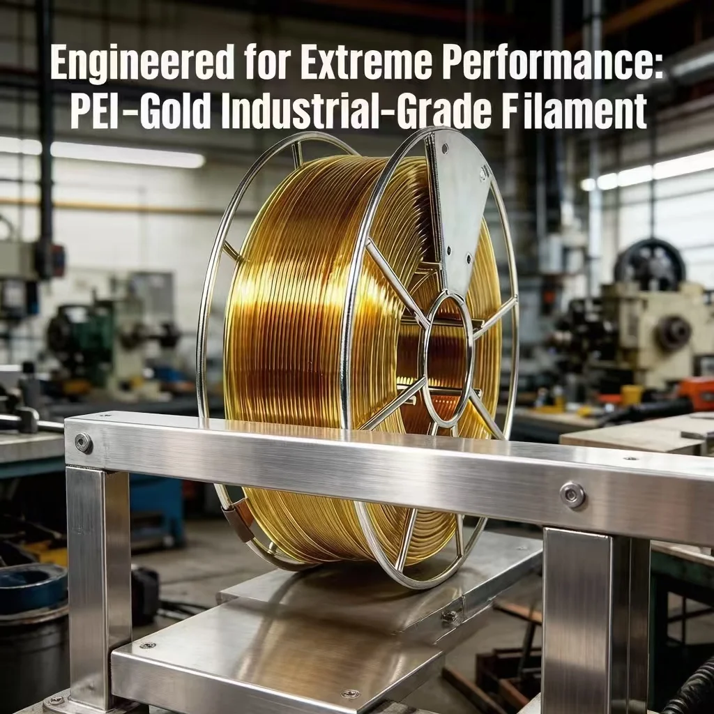 PEI 3D Printer Filament 1.75mm, High Temp & Flame Retardant Filament, 217°C Heat Resistance, Industrial-Grade (Buy One Get Two)