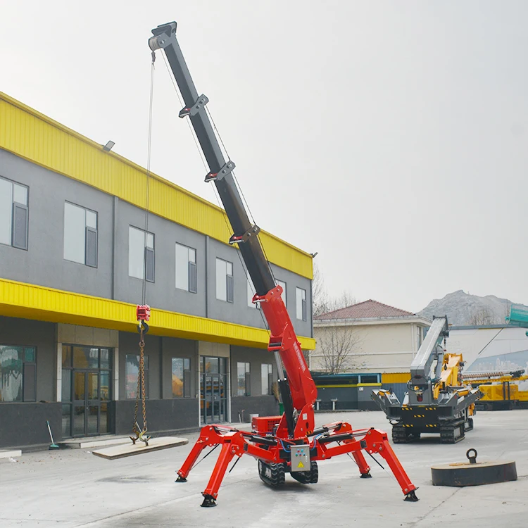 Spider Crane 6 Ton Diesel Heavy Duty Mini Crawler Crane With Long Fly Jib Bridge Project Industrial Lifting Equipment Customized