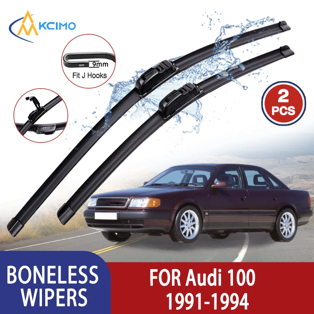 Kcimo für Audi 100 	 1991–1994 1992 1993 22 Zoll + 22 Zoll Autowischer, U-Typ, weicher Gummi, ohne Knochen, HD, leiser, langlebiger Kfz-Wischer