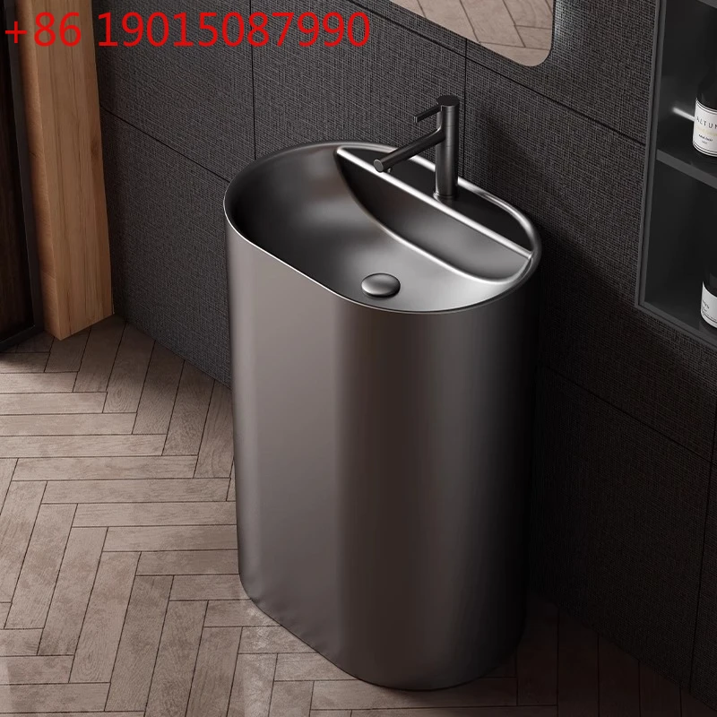 

Встроенная керамическая раковина от пола до потолка, балконная раковина колонного типа.