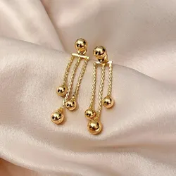 Gold Color Long Thread Tassel Drop Earrings For Women Geometric Butterfly Dangle Earring New Fashion Metal Earrings Jewelry