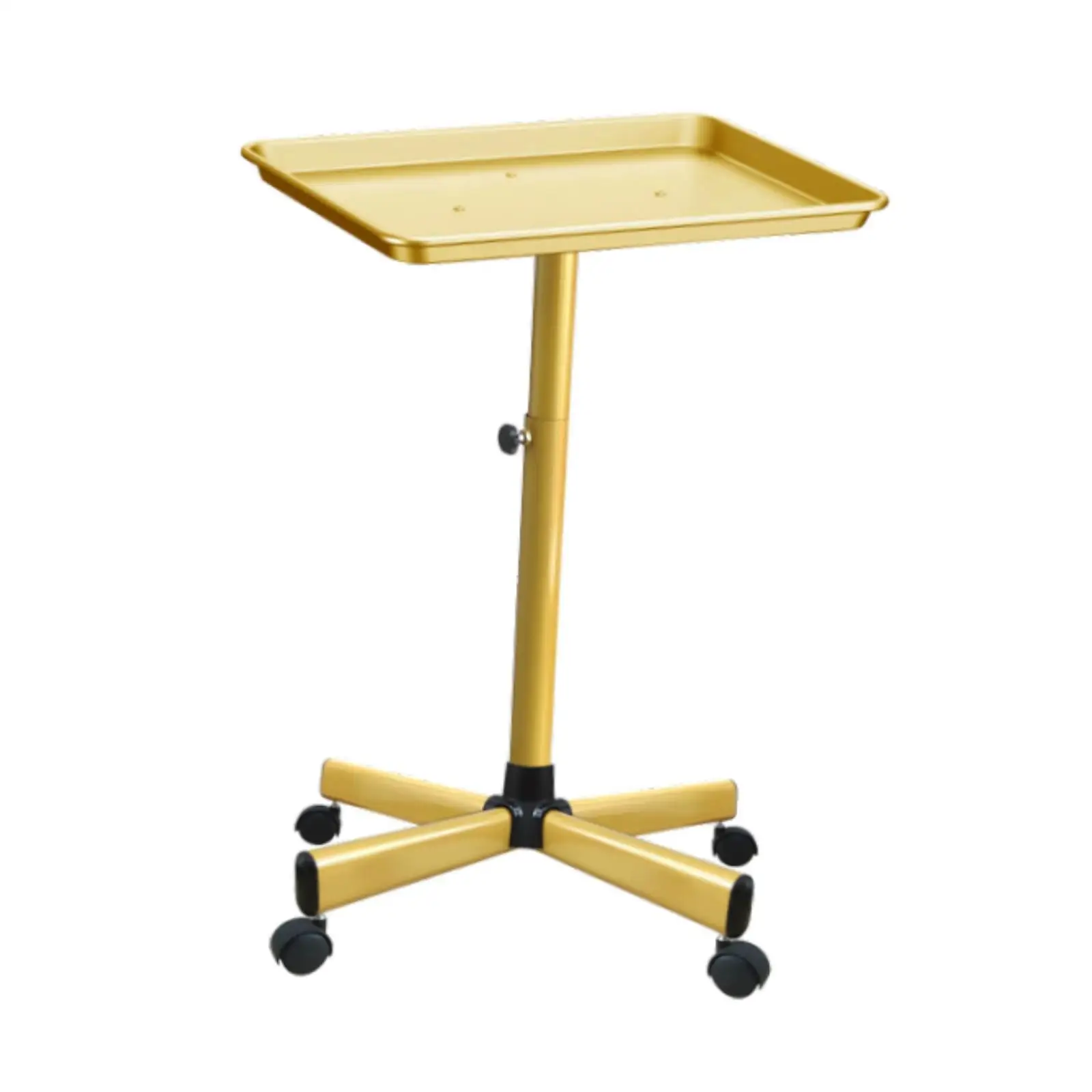 Salon Rolling Tray Cart with Wheels Adjustable Service Tray SPA Rolling Tray