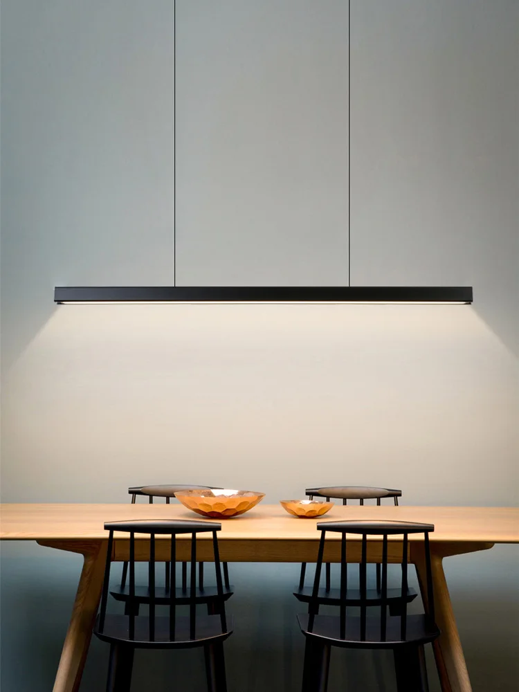 minimalista long linear led pendant lamp nordic wood chandelier restaurante iluminacao lampadas pendant fit para escritorio bar mesa 01