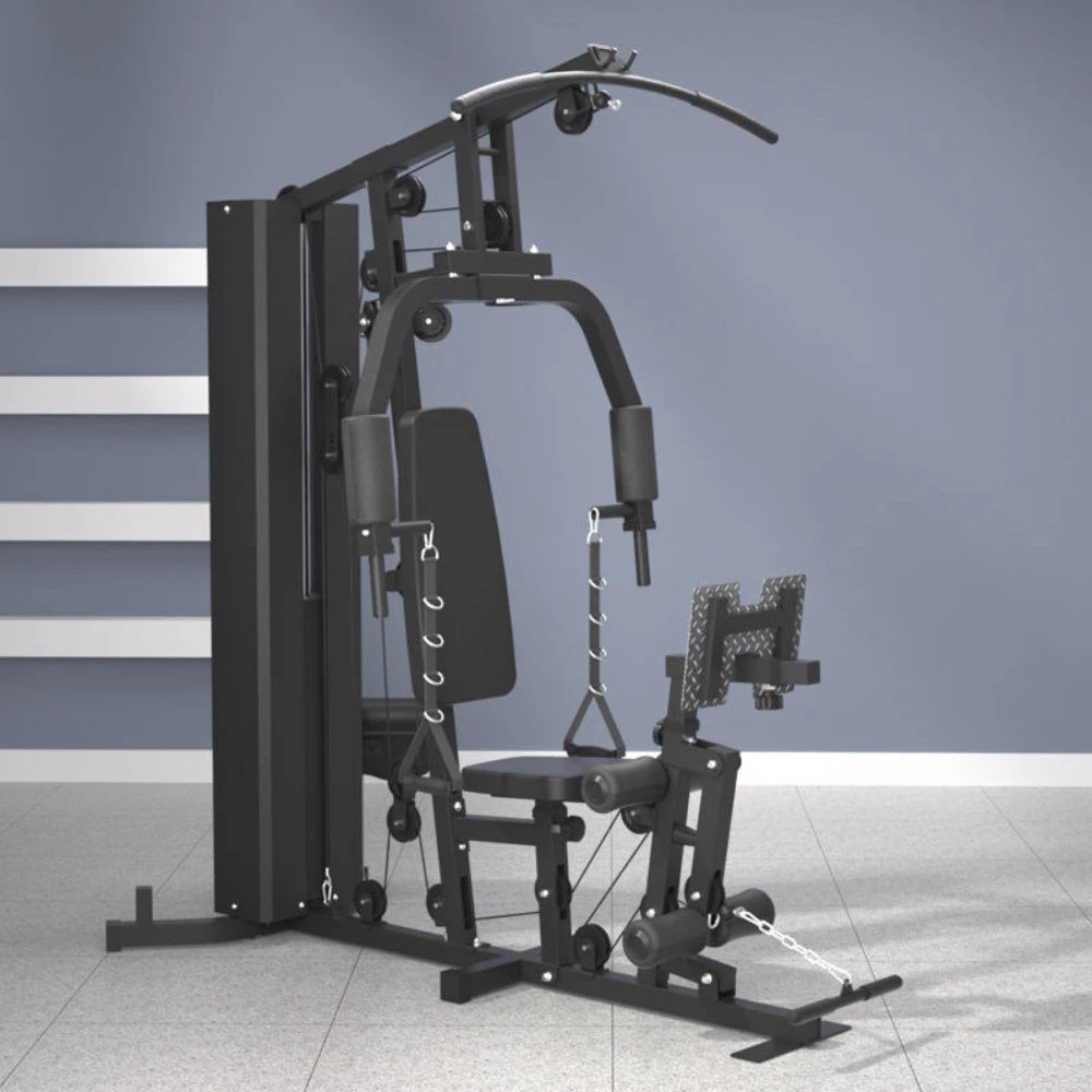 Multifunctional Home Gym Full Body Workout Cable Pulley System Strength Training Fitness Exercise Machine Heavy Duty Set