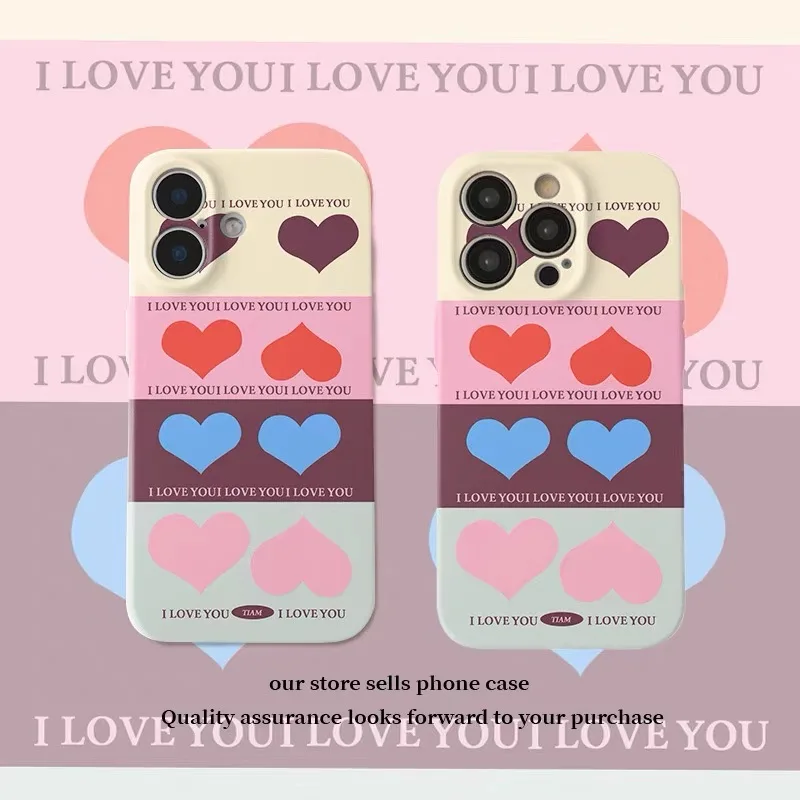 

Splicing Hearts Together Phone Case for IPHONE 16 15PROMAX 14 13 12 11 16Plus Acrylic TPU Two in One Magnetic Mobile Phone Cases