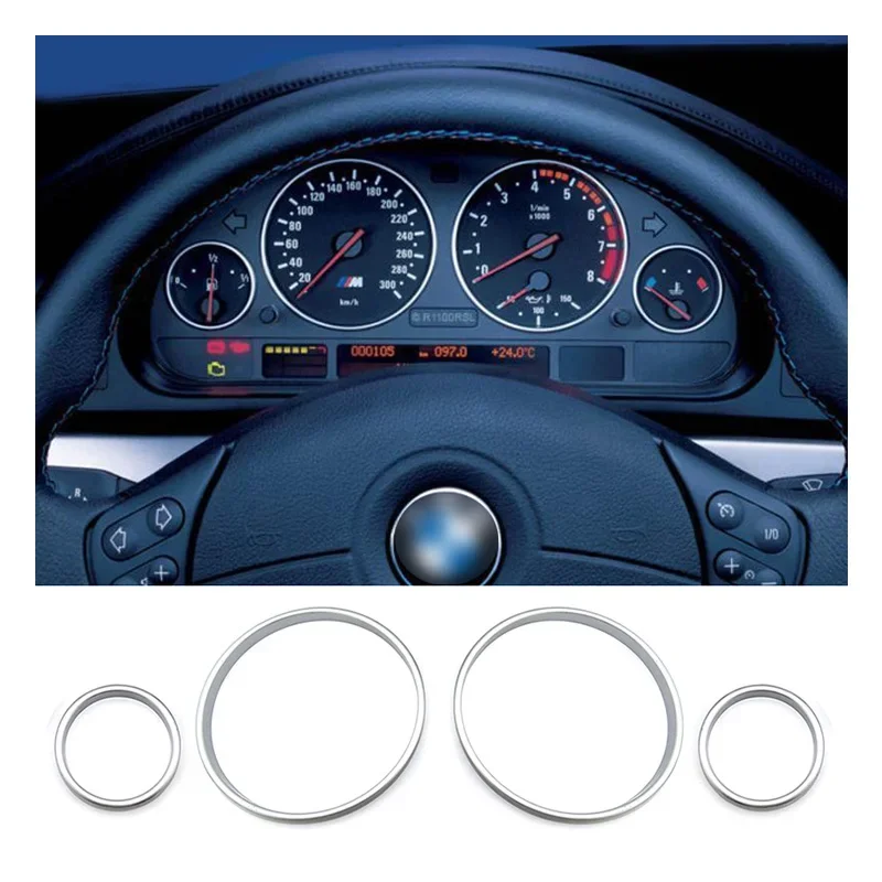 Car interior accessory auto body kits Speed Meter Gauge Cluster Bezel Dashboard dial Dash Ring For BMW E38 E39