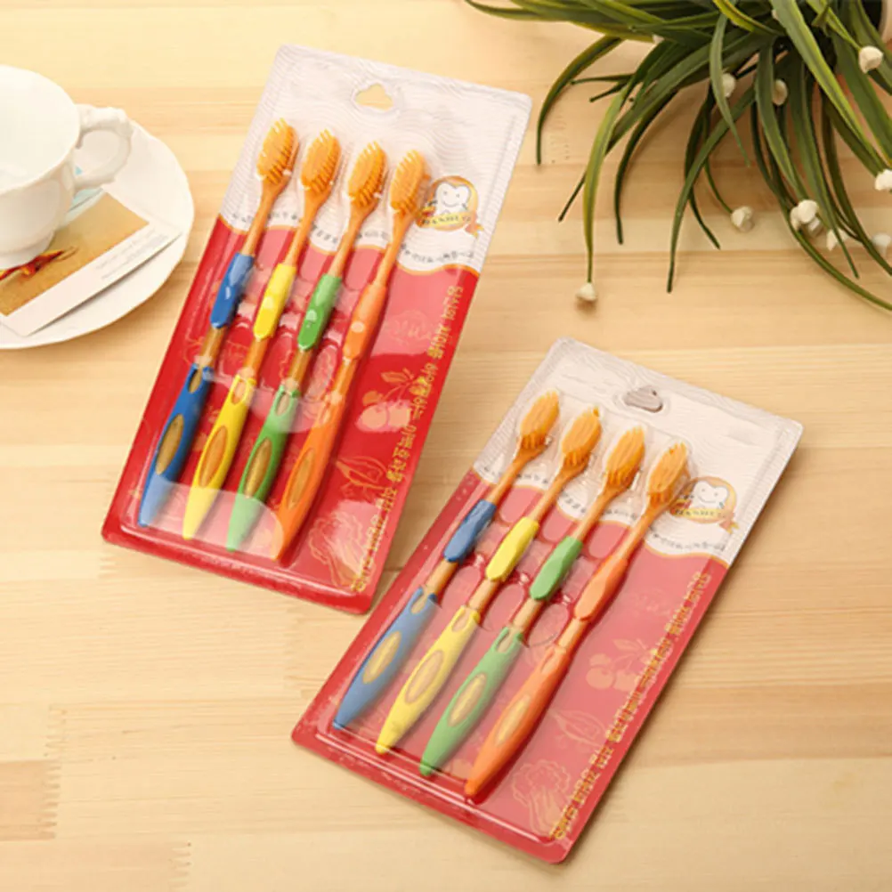 

4Pcs Ultra Soft Bristle Toothbrush 360 Degree Clean Without Hurting Gingival Tissue Premium Handle for Effective Oral Hygiene