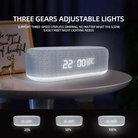 3 in 1 Alarm Clock Charging Station 3 in 1 Electric Alarm Clock with Clear Led Wireless Charger Clock Clear Led Wireless