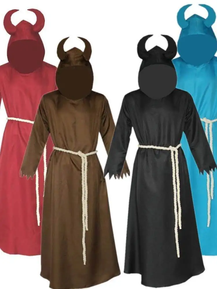 

Halloween Demon Wizard Cloak Cosplay Costume Witchcraft Robe Female Stage Performance Traditional Chinese Ethnic Women's Wear