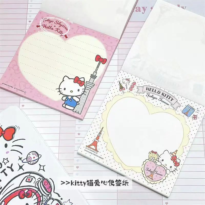Cute Sanrio Hello Kitty Series Memo Book Student Cartoon Origami Material Girl Creative 100 Pages Notebook School Stationery