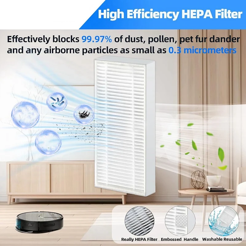 متوافق مع (ROPVACNIC S1 / A1، Tipdiy G90، Betboyles V75S، VIPSUN Z1) أجزاء فرشاة جانبية فلتر Hepa ممسحة قماش خرقة