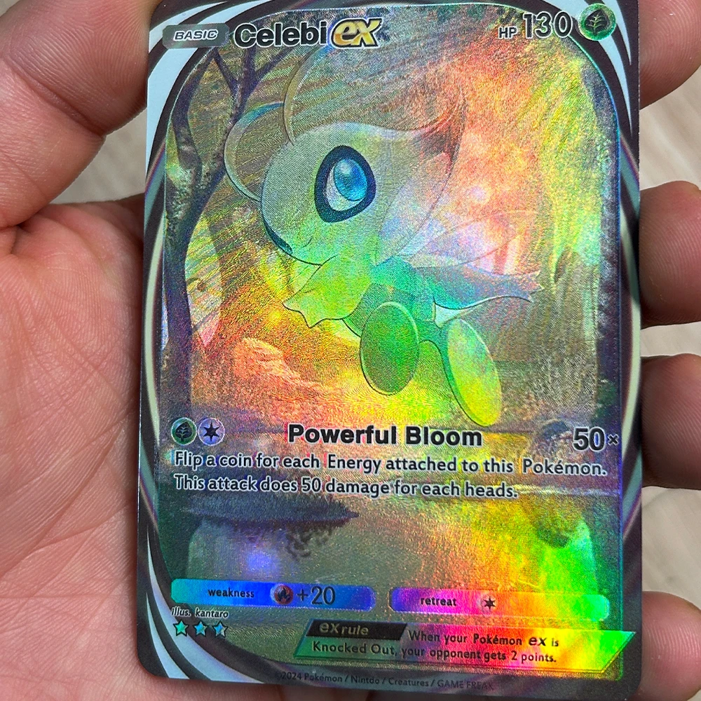 5 Pz/set Anime PTCG Tasca Collezione di Carta Charizard Mewtwo Mew Celebi Rilievo Texture Rifrazione Colore Flash Card Regali Per Bambini