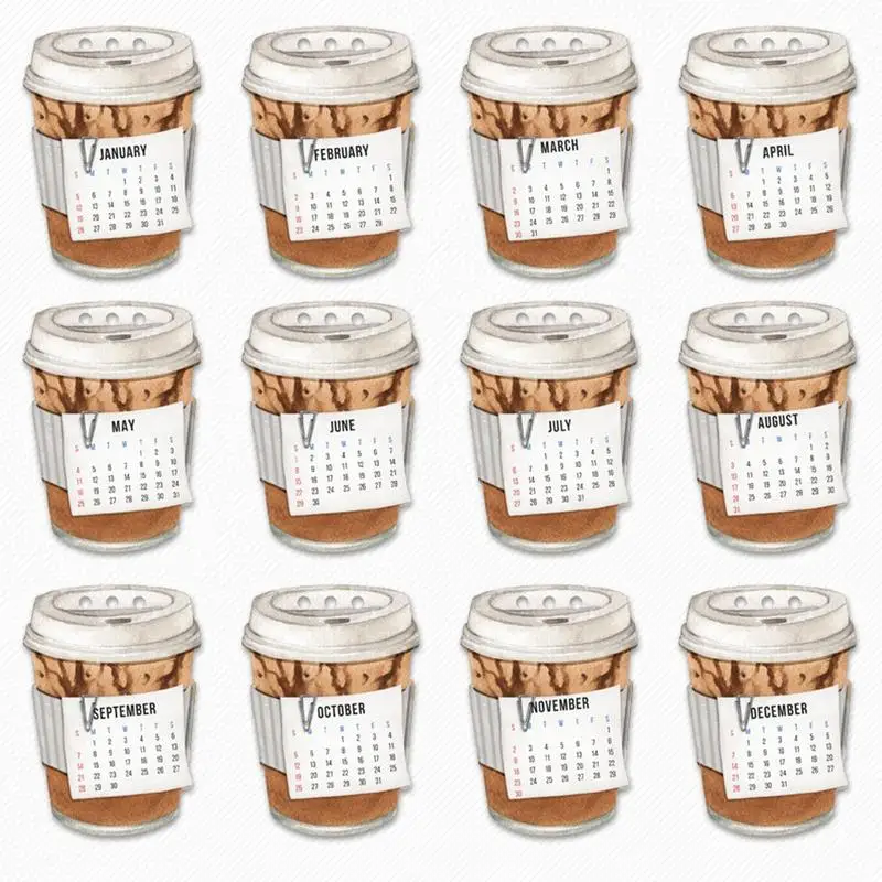 

12-месячный календарь, ежемесячный журнальный столик, календарь, портативный настольный календарь, эстетический настольный календарь для школы, работы в классе, путешествий
