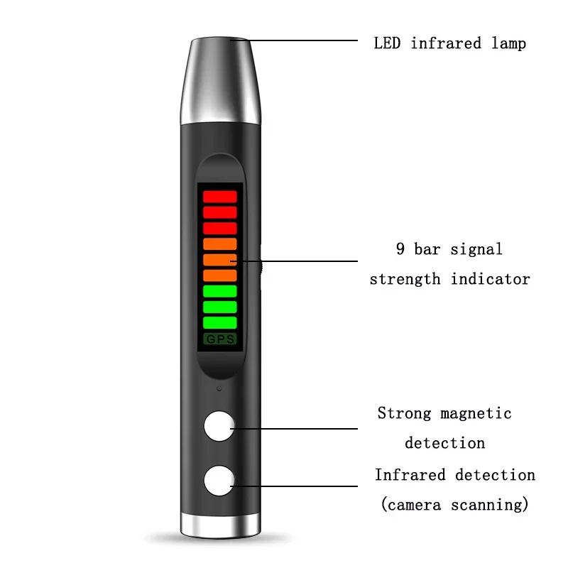 S16 Signal Detection Pen Anti Peeping Camera Eavesdropping Positioning Monitoring Detector Hotel Infrared Magnetic GPS Scanner