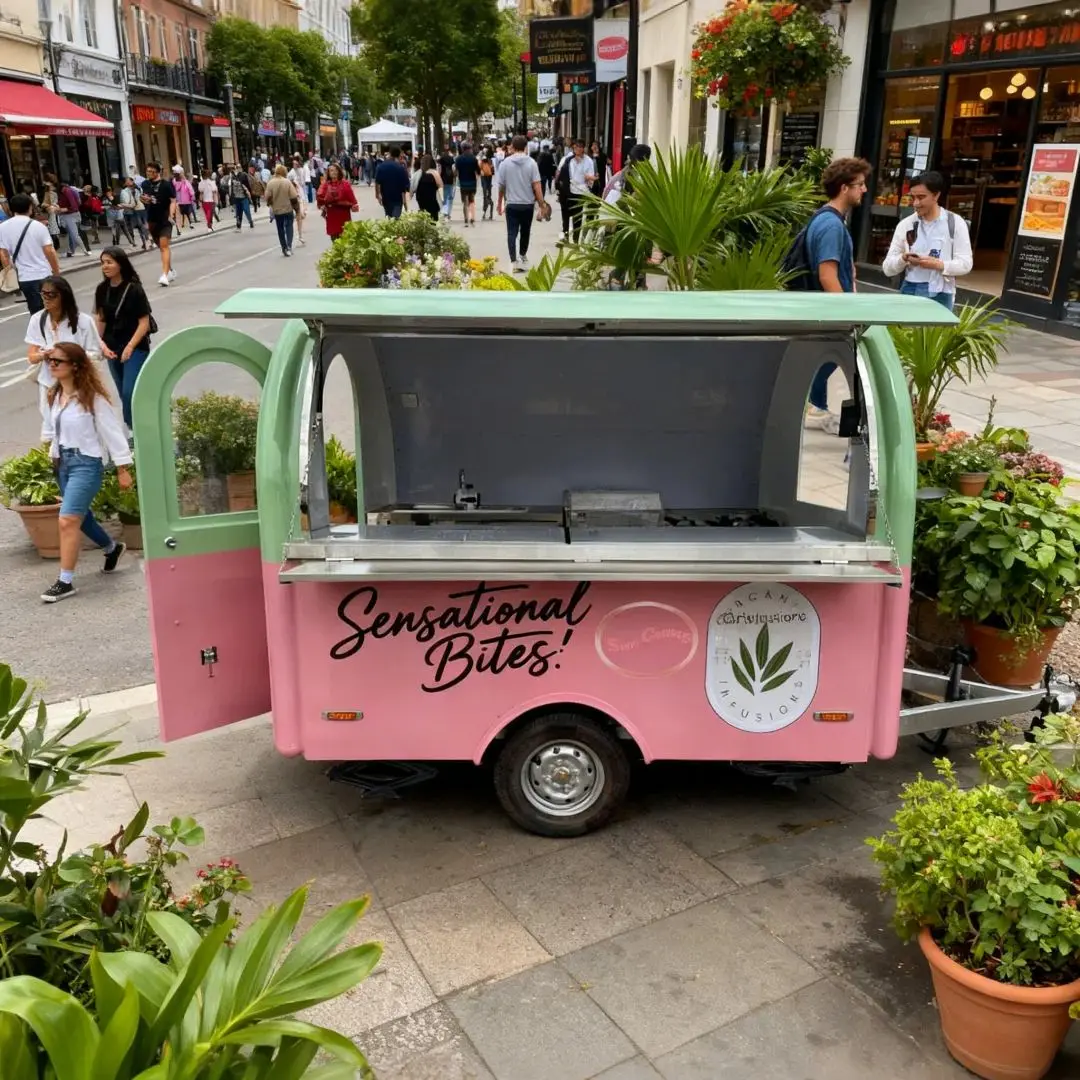 

Mobile Food Trailer for Sale with Integrated Design Multi-category Compatible for Night Markets Fairs Exhibitions