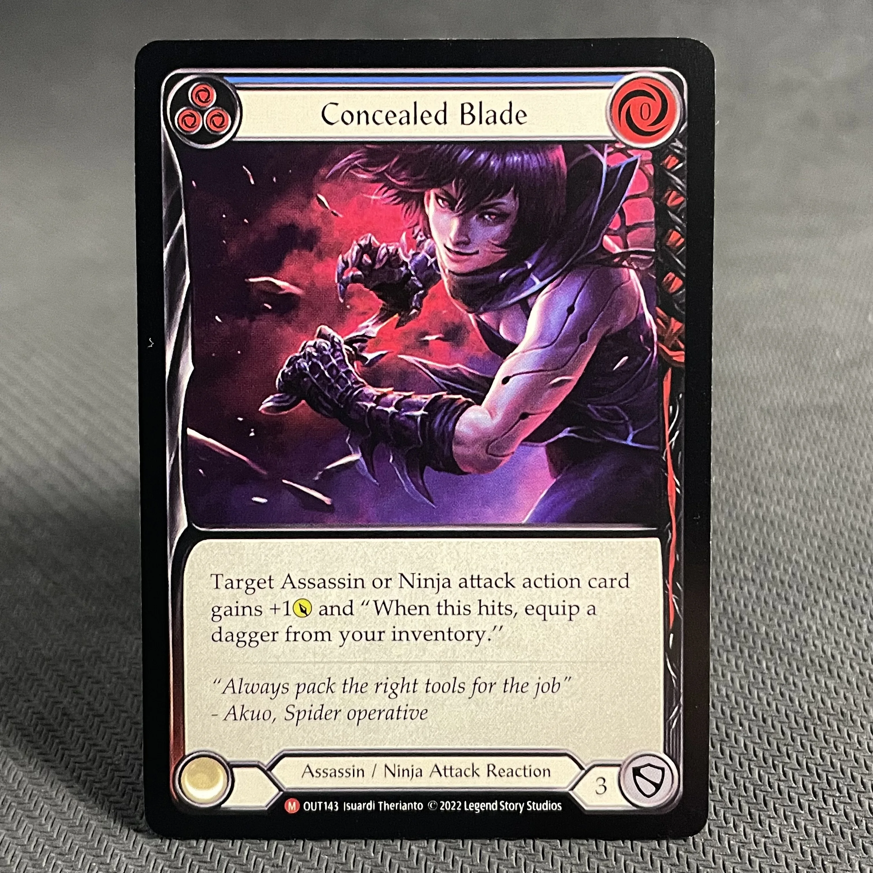 Flesh and Blood LSS001-P Ruu'di Gem Keeper Rudy Alpha Investments FLICK KNIVES Concealed Blade FAB Proxy Regular Card