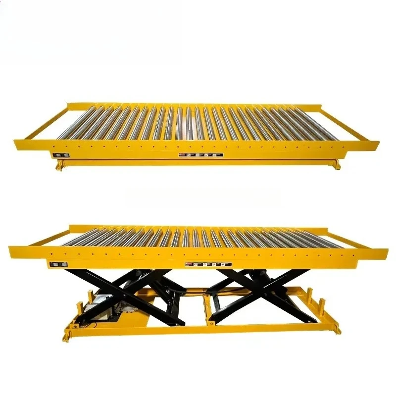 Mobile Hydraulic Scissor Lift Table with Optional Roller Top for Factory Workshop Material Handling