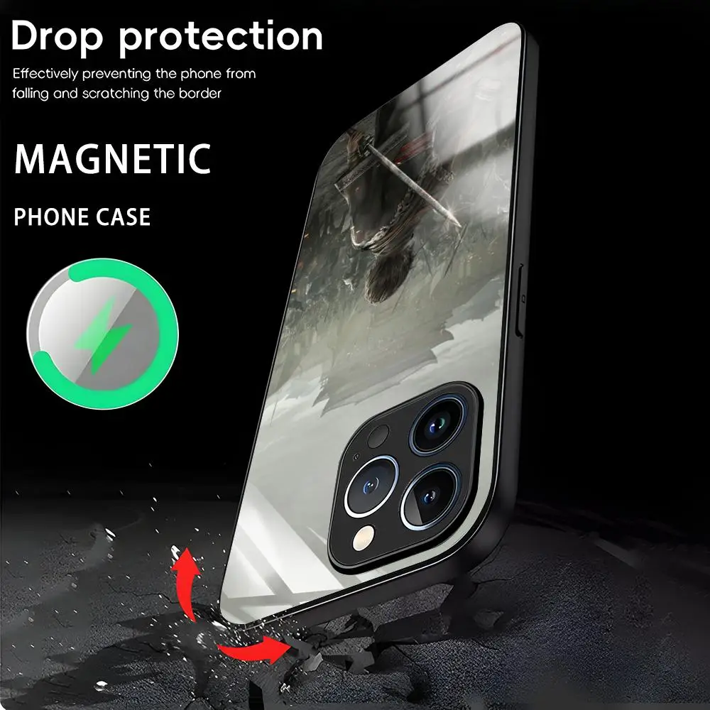 Dynasty Warriors Origins  Phone Case For iPhone 16 15 14 13 12 11 X XR XS 8 Plus Mini Pro Max Glass Magnetic Case - view 4