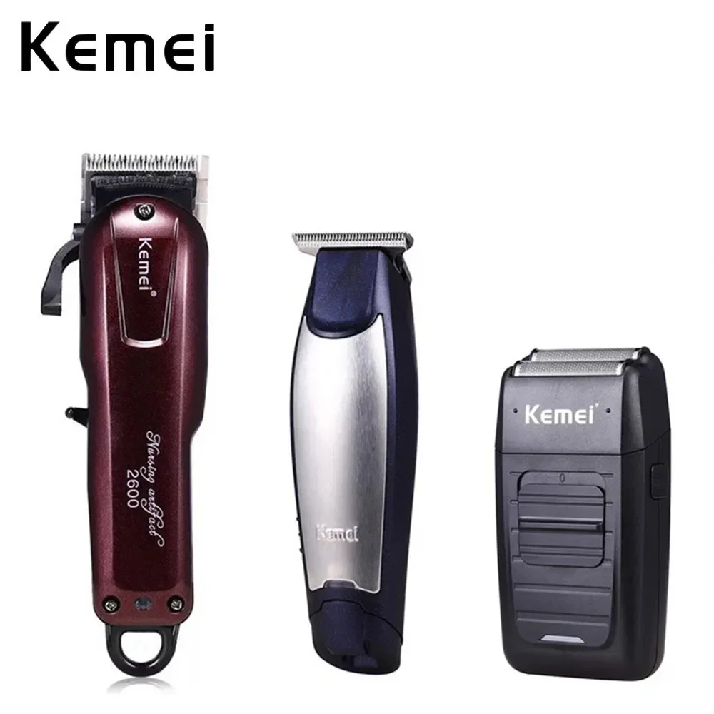 

Kemei Professional Barber Shop Hair Clipper Electric Reciprocating Shaver Zero Grooming Kit Blade Skin Fade