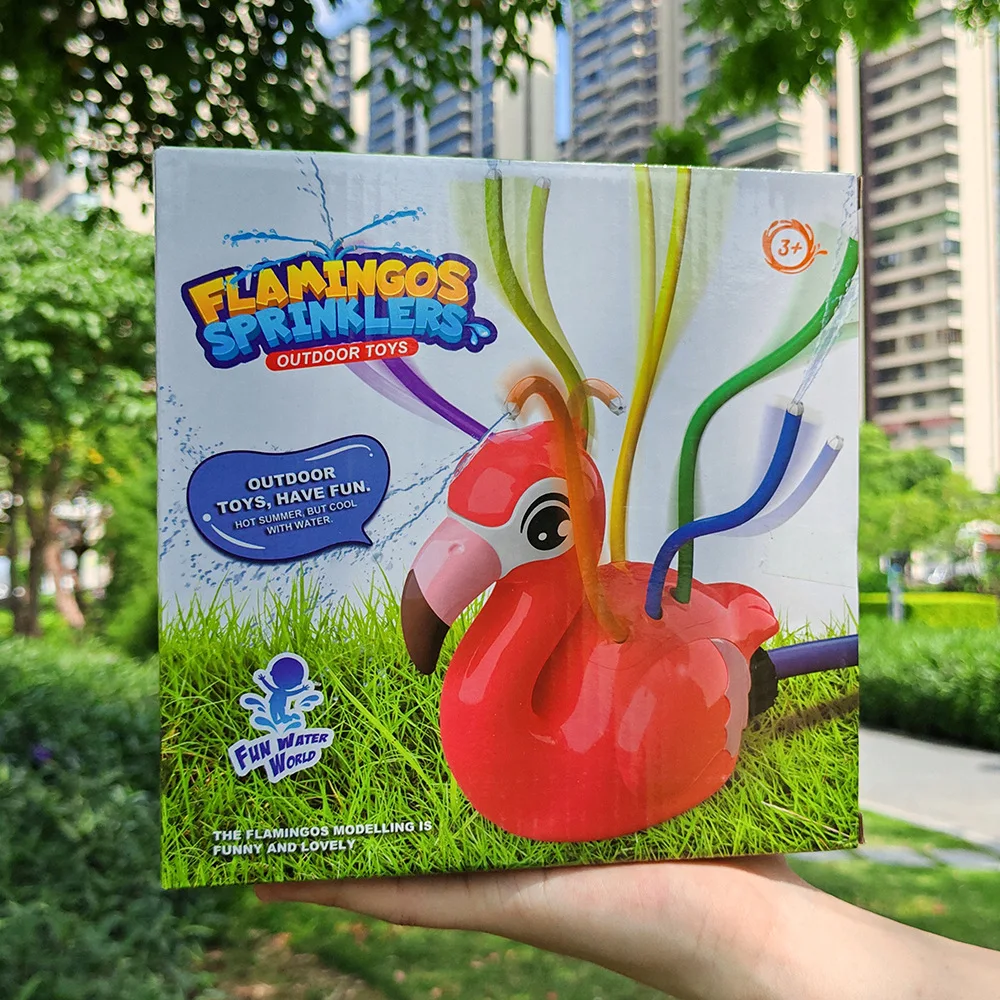 

Набор игрушек с качающимся спринклерным фламинго, безопасный для детей, 360° ° Вращающийся регулируемый поток воды, детские летние водные развлечения на открытом воздухе для газона во дворе