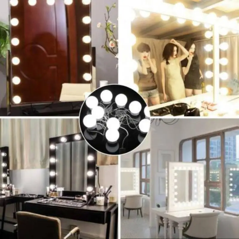 4/6/8/10/12/14Pc Make Up Mirror Lights Led Bulbs Vanity Makeup Dressing Table Usb Mirror Lights