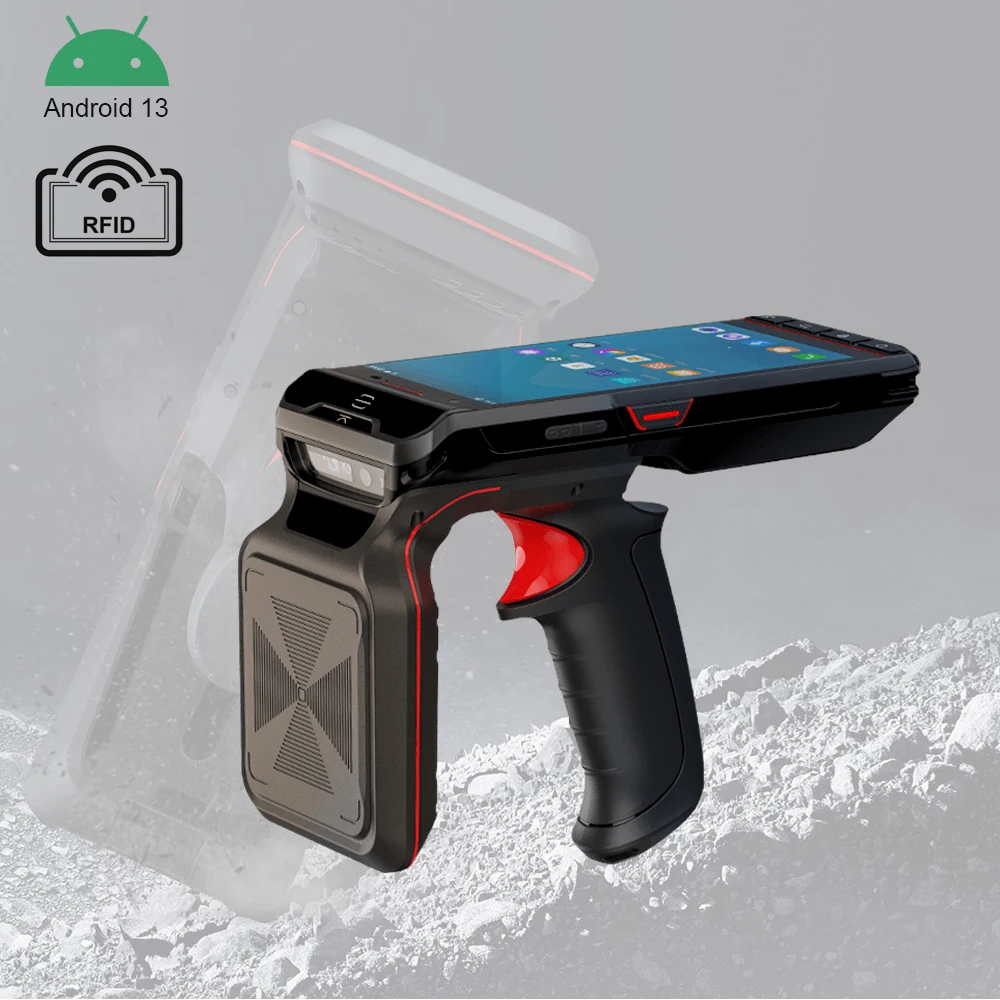 Android10/13 RFID UHF Handheld Reader Industrial Grade Inventory Data Collector PDA Electronic Tag Reading Barcode PDA Reader