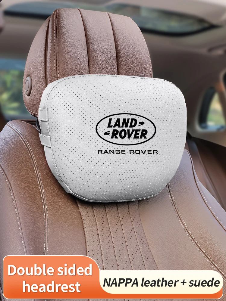 Car Suede Headrest Neck Support Seat Lumbar Neck Pillow For Land Rover Range Rover Defender Discovery 3 Evoque Velar Freelander