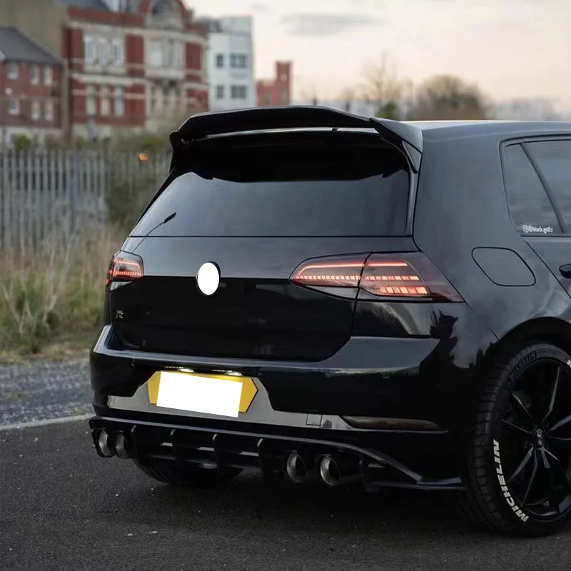 RZ Aspec Style for Volkswagen Golf  MK7 7.5 GTI/R Rline 2012-2017 Rear Trunk Spoiler Wing Lip Rear Roof Wing Diffuser Body Kits