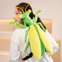 Hot Sale Creative Simulation Insect Plush Toys Stuffed Cartoon Dragonflies Mantis Dolls Backpack Kawaii Kids Boys Birthday Gifts