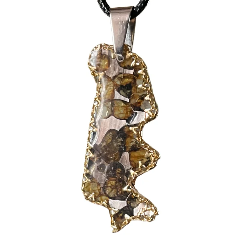 3.6g Seymchan Olive Meteorite manual Pendant Olive Meteorite Natural Olive Meteorite Necklace Pendant Specimen Collection- LB140