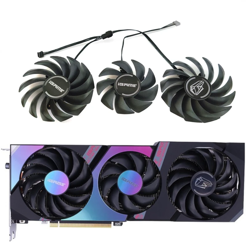 

NEW 90MM 4PIN RTX 3070 3080 iGame Ultra GPU Fan，For Colorful Geforce RTX 3060Ti 3070 3080 iGame Ultra Graphics card cooling fan