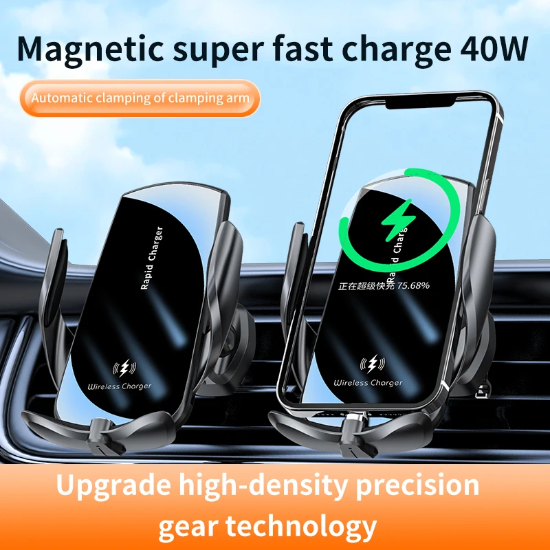 30W Car Wireless Charger For iPhone 14 13 12 11 Samsung Xiaomi Huawei Automatic Car Mount Phone Holder Induction Fast Charging