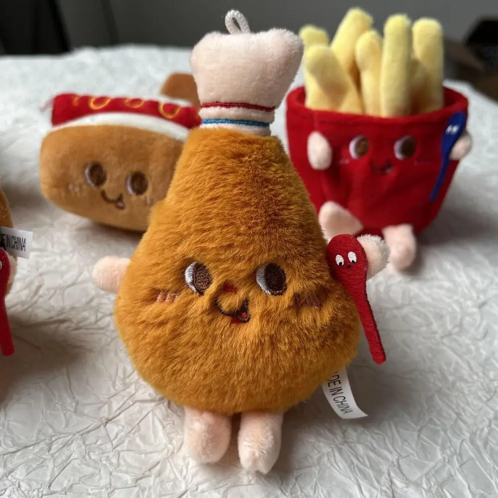 

Burger and French Chips Plush Burger Slap Band Simulation Cute Doll Slap Bracelet Series Snack Cartoon Plush Doll Slap Bracelet