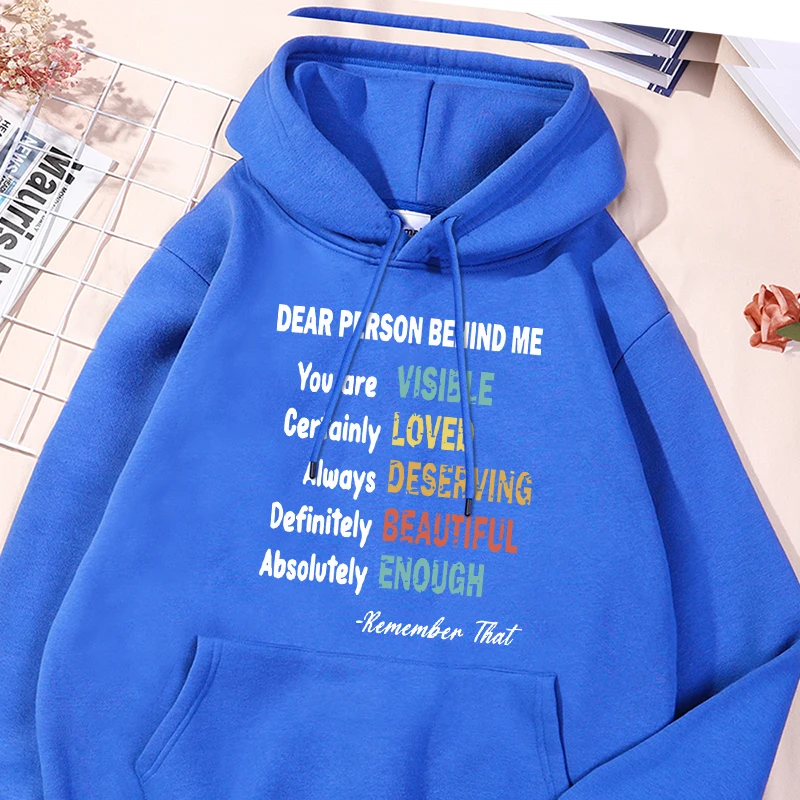 Visible Loved Letter Print Hoodie Man Fashion S-Xxl Round Neck Hoody Autumn Fleece Sweatshirt Street Casual Versatile Top Male