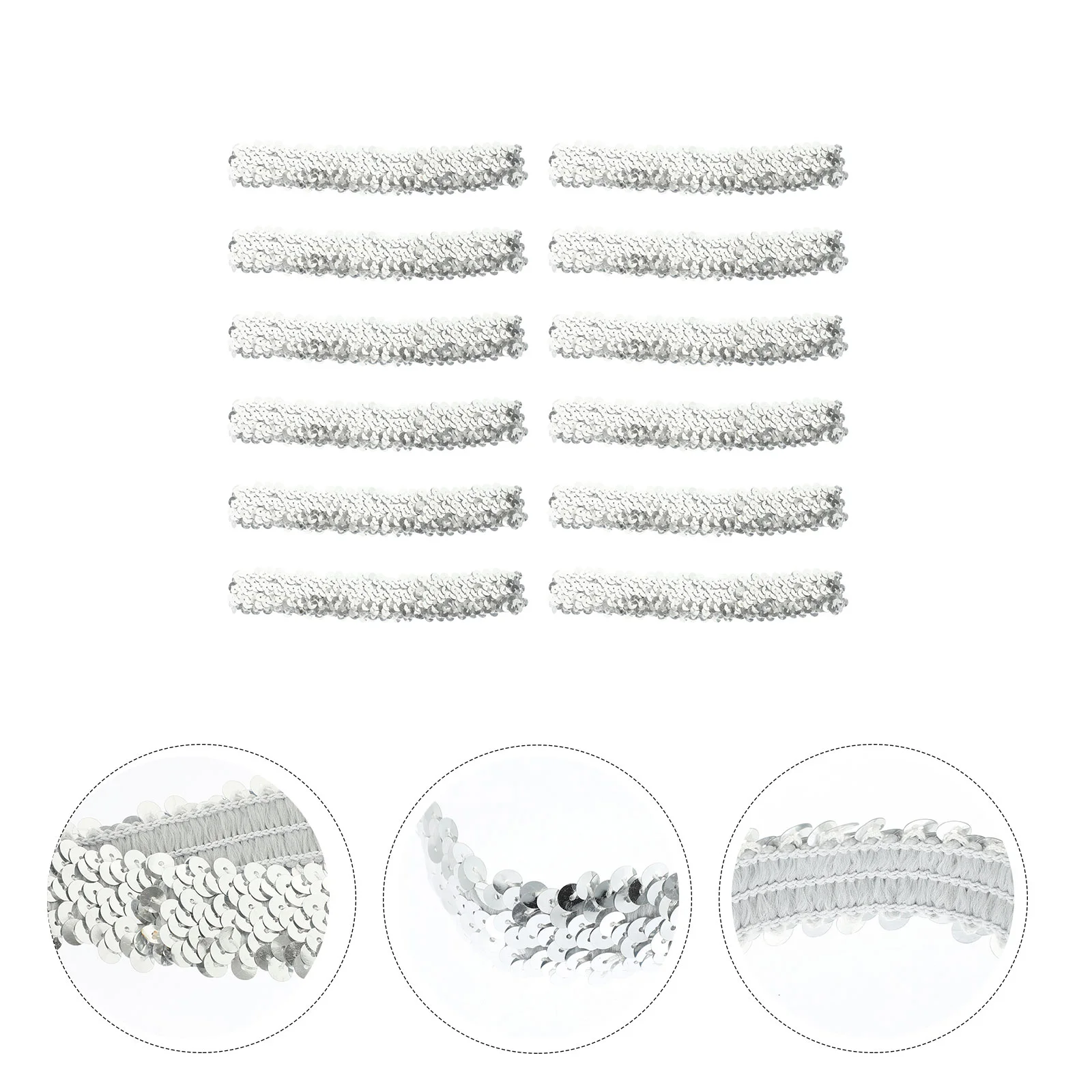 

12 Pcs Sequined Hair Band Accessory for Women Headdress Hairband Women's Headbands Woman Girl Ties Flash Hoops