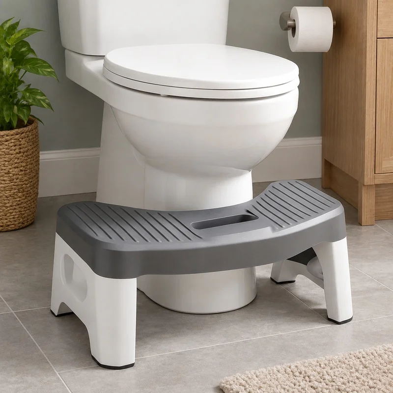 Adjustable Squat Toilet Stool for Adults, Kids, and Pregnant Women with Ergonomic Design