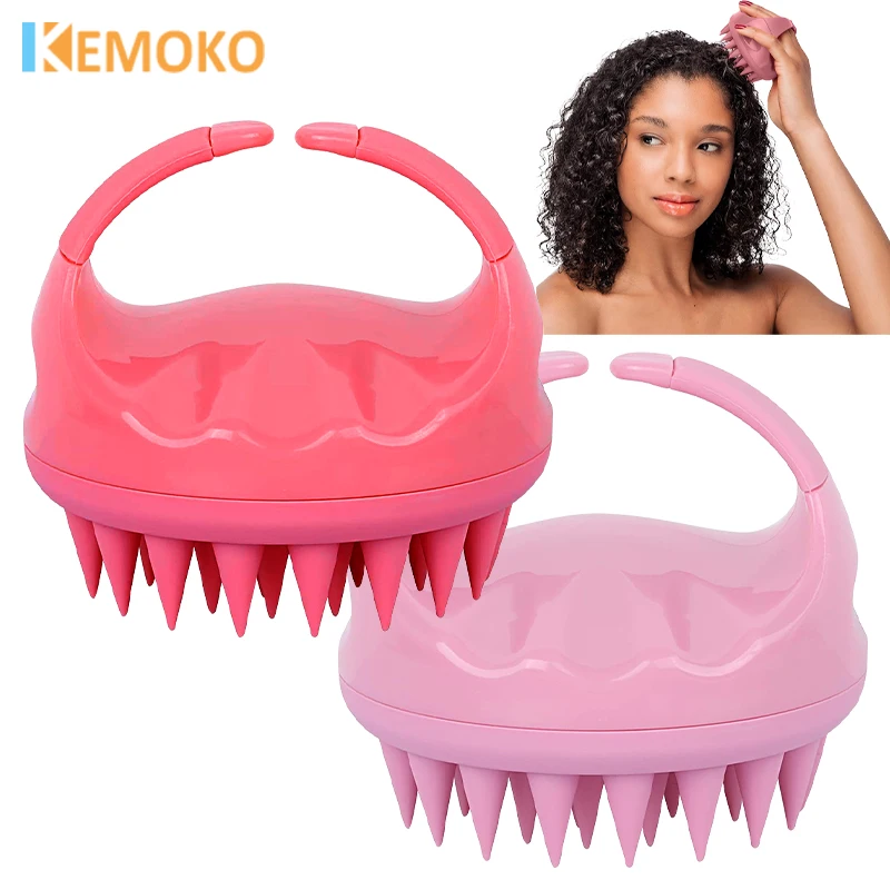 Silicone Shampoo Brush Scalp Antipruritic Massage Clean The Scalp Thoroughly Body Massage Brush Bath Brush Salon Hairdressing