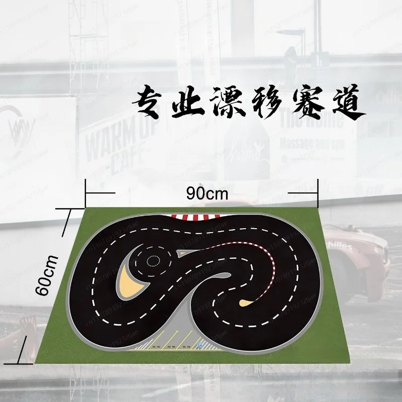 Pro Grade Micro RC Drift Track Map – Professional Simulation Carpet Racing Pad for 1:64 & 1:76 Scale Model Cars