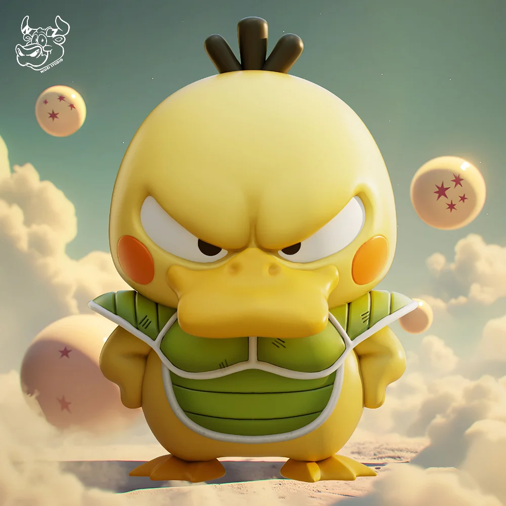 10-12cm Dragon Ball Z Cell Cosplay Psyduck Anime Figure Psyduck Cell Action Figure Toys Collection Q Version Halloween Gift Doll