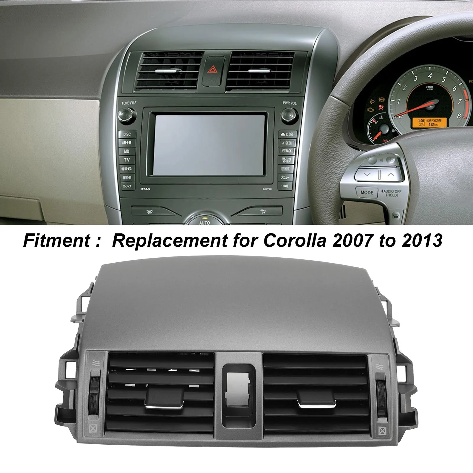 

Air Conditioning Vent Upper Bezel Easy Installation Dash Center AC Air Vent Sturdy 55670 02160 for 2007 To 2013