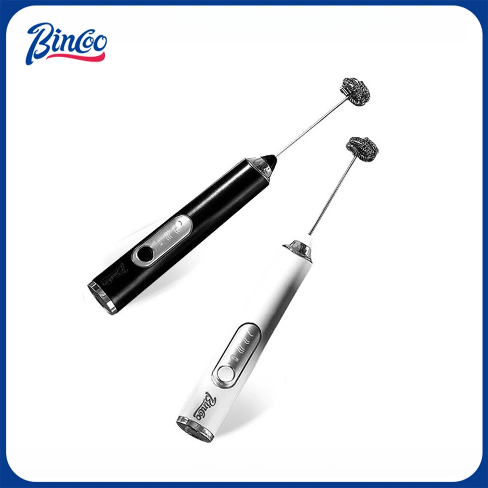 Bincoo Digital Handheld Milk Frother, Electric Drink Mixer Milk Stirrer, Portable Coffee Frother Wand for Latte, Cappuccino