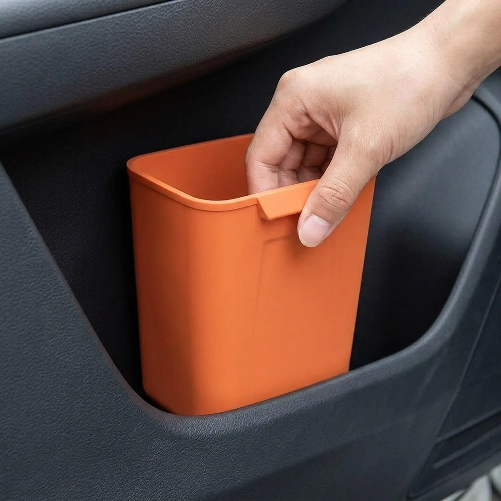 Mini Silicone Car Trash Can Fashion Stylish Automotive Car Interior Organizer Car Umbrella Storage Holder Auto Door Storage Box