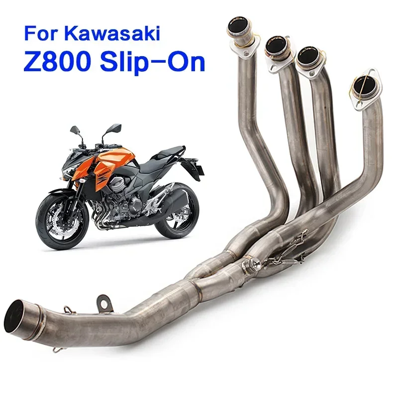 z800 Full System For Z800 Front link pipe Motorcycle Exhaust Middle Pipe Connect Link Tubes Stainless Steel Slip-on