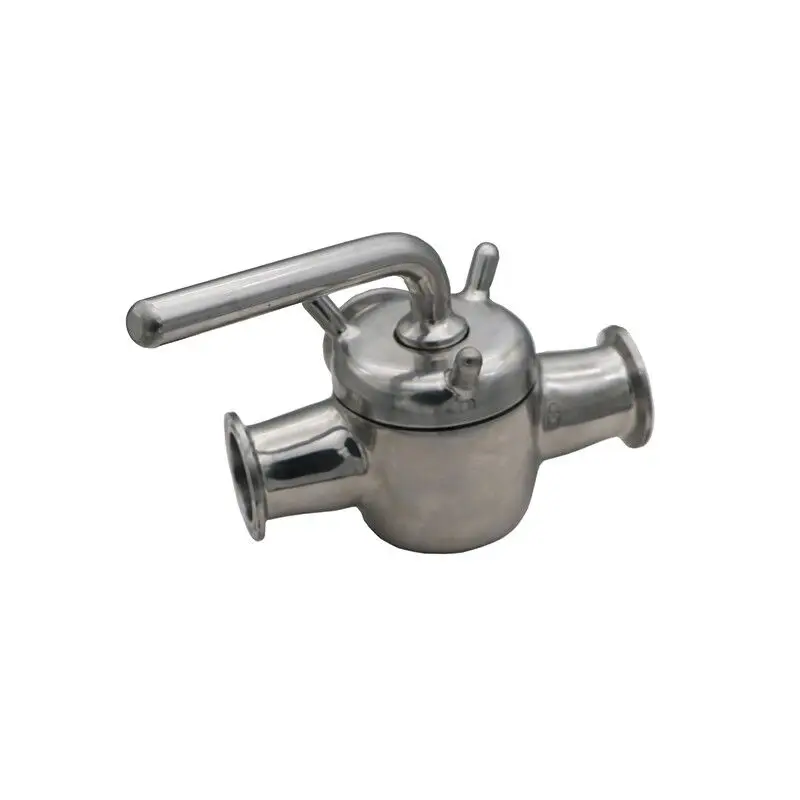 

1.5 inch Stainless Steel 3 way Sanitary plug valve with tri clamp ends