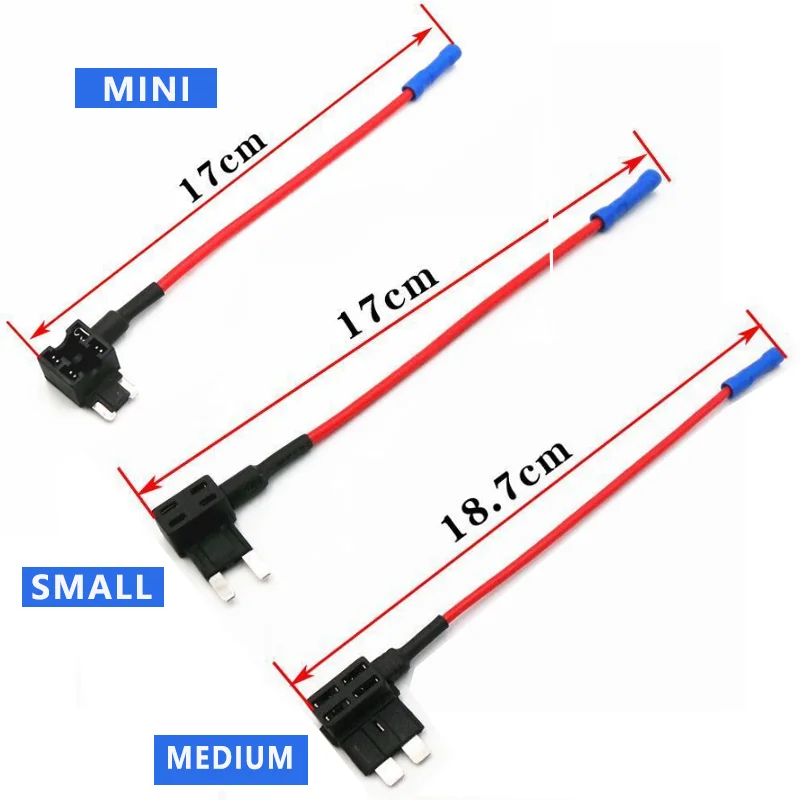 Automotive Fuse Holder Add-on Circuit Standard Blade Fuse Block Adapter 12 V Automotive Booster Circuit Motorcycle Accessories