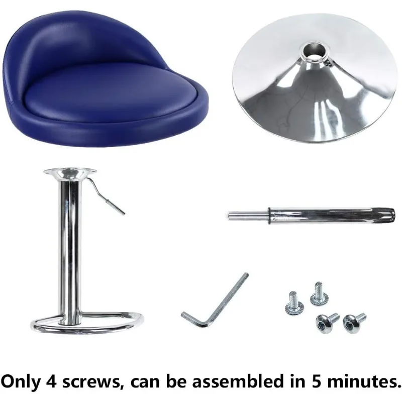 Kktoner Pu Lederen Ronde Barkruk Met Rugleuning In Hoogte Verstelbare Draaibare Pub Stoel Thuis Keuken Barkrukken Rugleuning