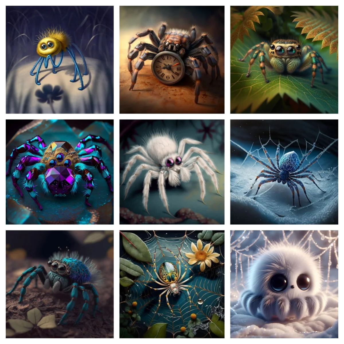 Spider 5D Diamond Painting Kit Cartoon Spider Diy Diamond Embroidery Cross Stitch Hand Kid Gift Cute Insects Home Wall Decor