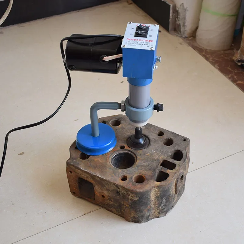 Electric valve grinder, adjustable speed t-apping type, specialized tool for automotive valve maintenance and upkeep