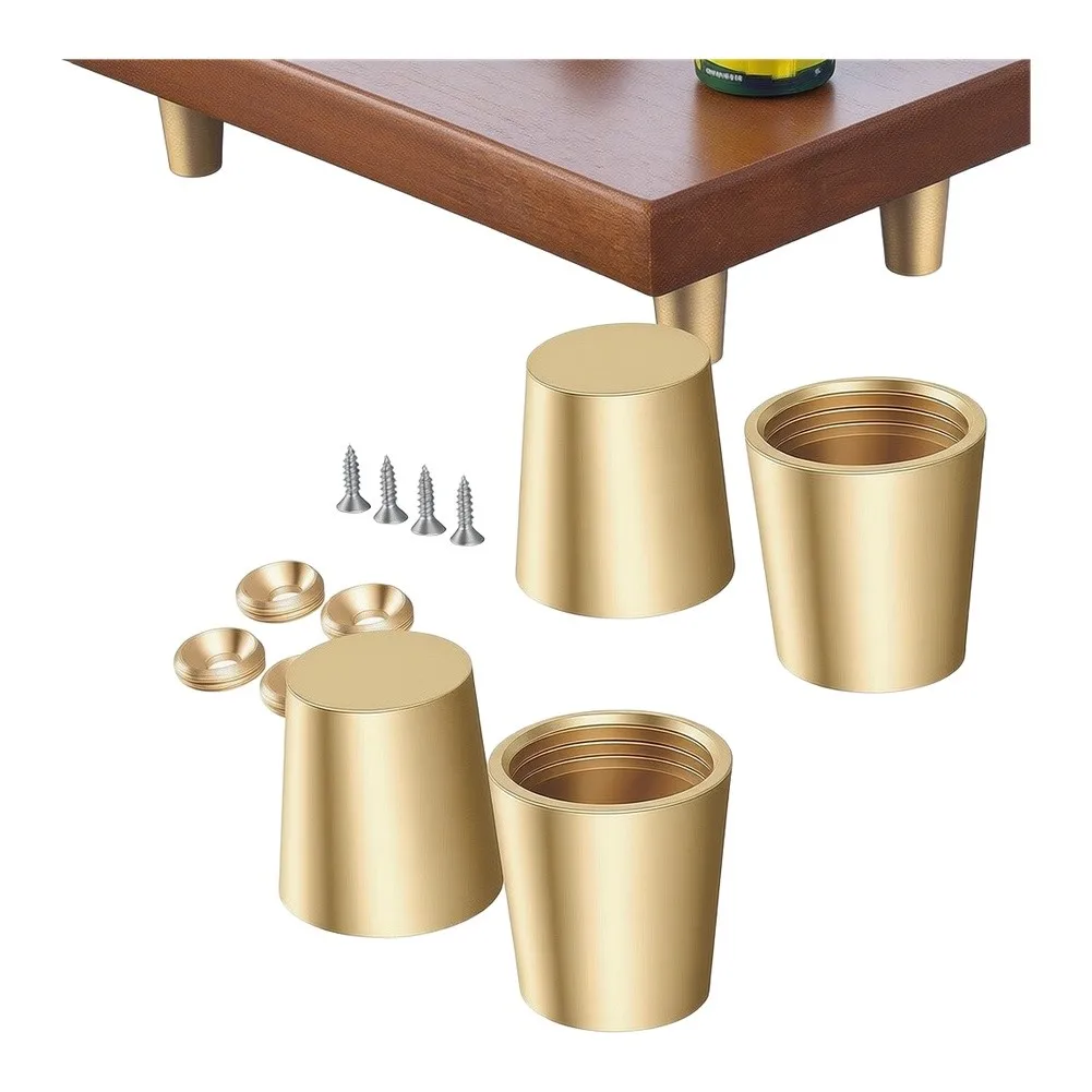 4PCS Brass Cutting Board Feet Non Slip Jewelry Box Board Display Tray Riser Feet Chair Feet Protector Furniture Leg Fittings